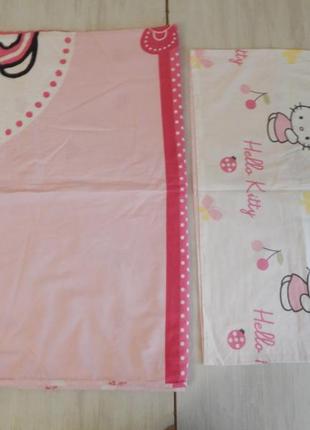 Комплект постельного белья полуодеяло и наволочка hello kitty sanrio