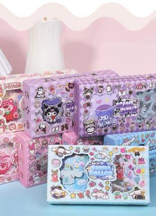 Набір: наклейки, брелок, значок -куромі, cinnamoroll, melody