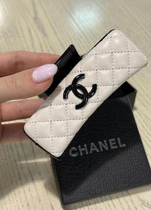 Крабик для волос с логотипом бежево-черный с логотипом