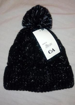 Шапка c & a німеччина доросла унісекс на флісі флісова шапка нова з помпоном шапка жіноча чоловіча
