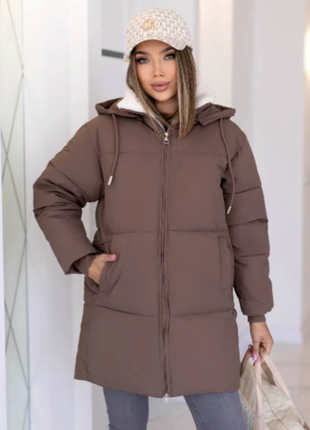 Куртка женская зимняя на холлофайбере 5 цветов m,l,xl,2xl razg4409-8005tве