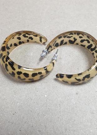 Серьги - кольца "леопард "
