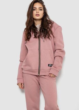 Спортивний костюм жіночий на флісі, колір пудровий, 244r1555