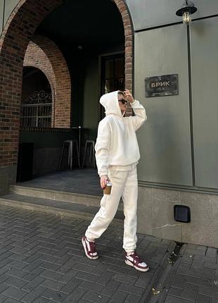 Женский флисовый спортивный костюм худи + штаны, костюм флиска женский на осень зиму, флисовый двусторонний спорт костюм, теплый костюм с худи, 319