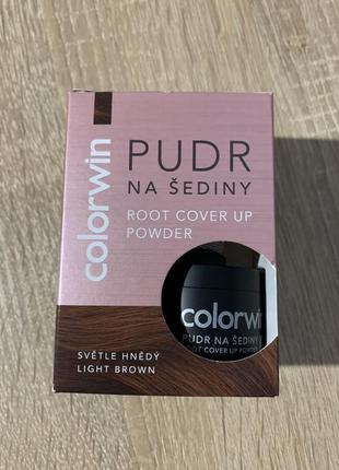 Пудра для ретуші сивини colorwinusa cover up powder тон light brown