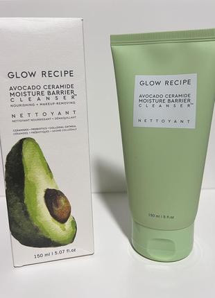 Glow recipe зволожуючий ощищуючий засіб avocado ceramide moisture barrier cleanser, 150 мл