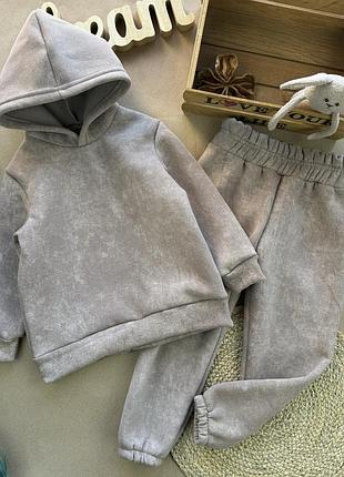 Костюм тринитка туреччина принт бежевий