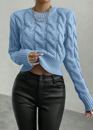 Свитер женский молодежный косичка oversize  5 цветов 42-46 rin4962-403tве