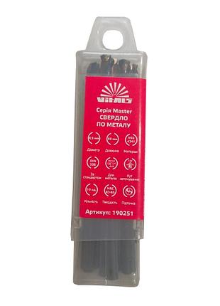 Свердло по металу hss 4341 4.5 (10 од.) vitals master