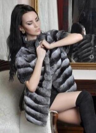 Шуба натуральная шиншила