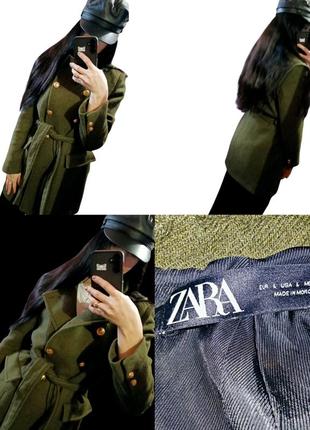 Оливковое пальто