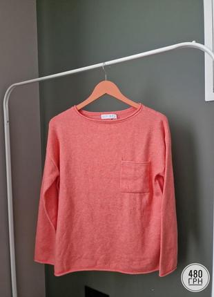 Кофта теплая розовая шерсть в составе primark