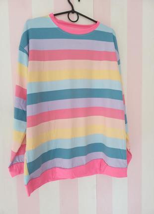 Кофта в смужку рожева
