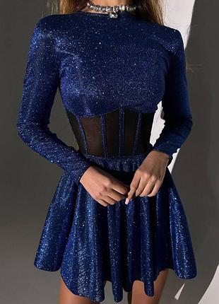 Корсетное платье люрекс 8