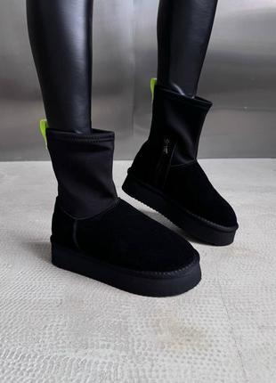 Ugg dipper boots black, угги женские черные, угги чёрные жензкие