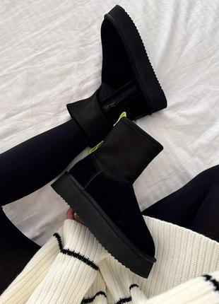 Жіночі угги чорні ugg dipper boots, угги чорні жіночі