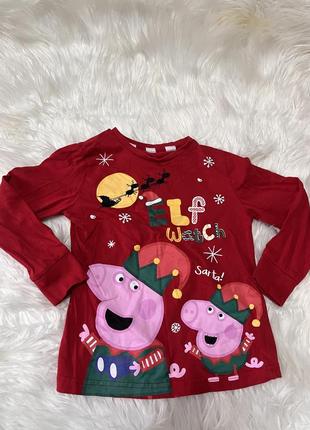 Новорічна кофтинка з пеппою на 4-5 років tu
