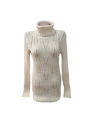 Белый мирер кофта 100% шерсть cristina mazzonetto