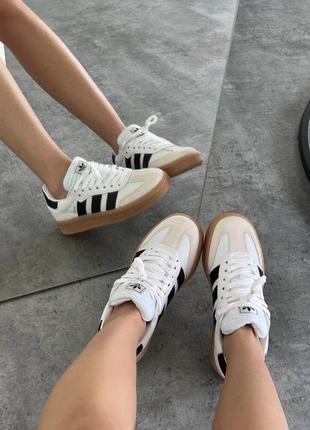 Кроссовки adidas samba xlg white/black gum platform