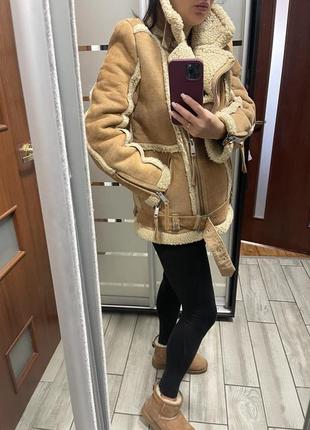 Дубленка h&m р-s/m3 фото