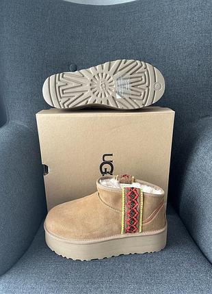 Ugg classic ultra mini braid platform агг оригінал 5