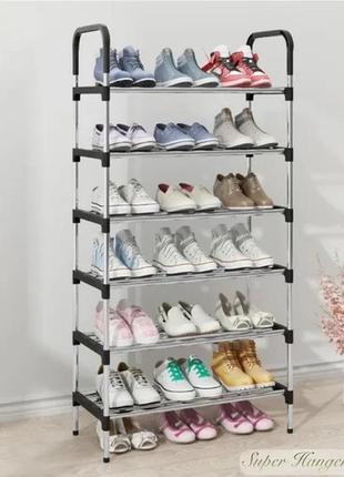 Полиця для взуття shoe rack 6 полиці1 фото