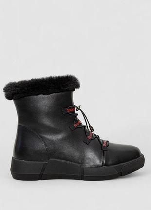Ботинки женские на меху, цвет черный, 244r550-5