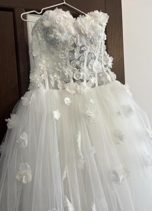 Короткое свадебное платье