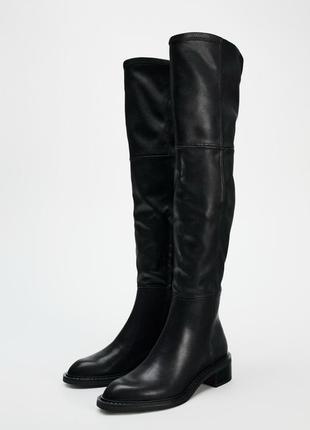 Женские высокие сапоги zara new