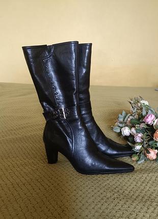 Кожаные сапоги calzature luca verdi