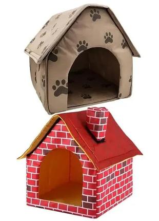 Переносний м'який будиночок для собак portable dog house1 фото