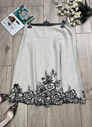 Юбка из льна и вискозы р 50 бренд "f&f"