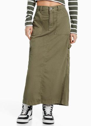 Юбка карго bershka макси