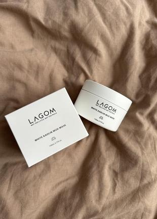 Глиняна маска lagom white kaolin mud mask