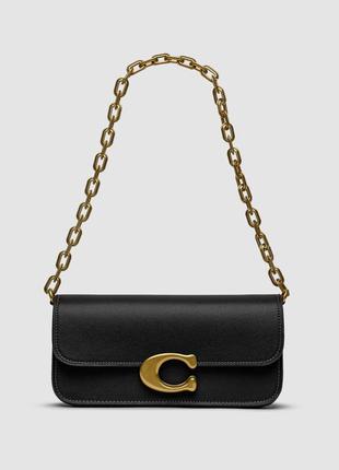 Кожаная сумка coach idol bag black