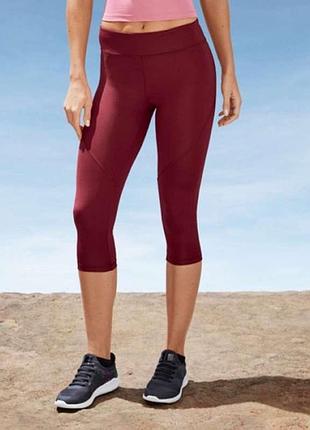 Бордовые спортивные капри лосины crivit