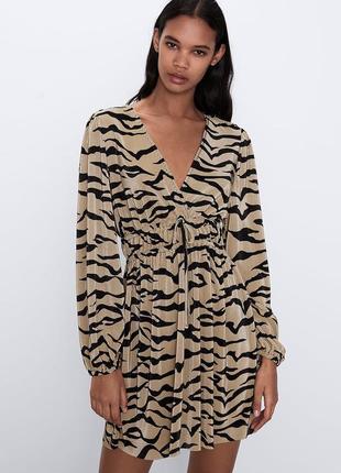 Сукня zara тигровий принт
