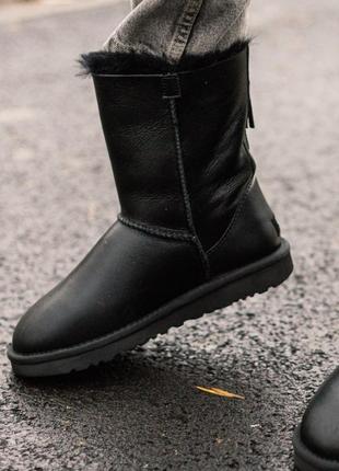 Ботинки ugg classic кожа и мех натуральные