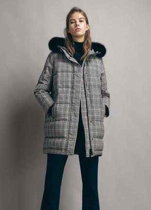 Жіночий зимовий пуховик massimo dutti масимодуті  теплий пуховик качиний пух вовна