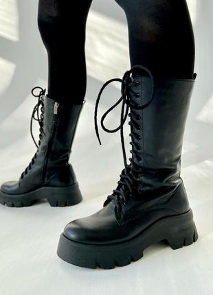 Ботинки женские высокие молодежные стильные кожа натуральная v7-ast-70