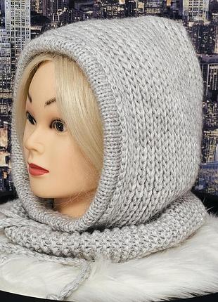 Капюшон капор колір світло сірий