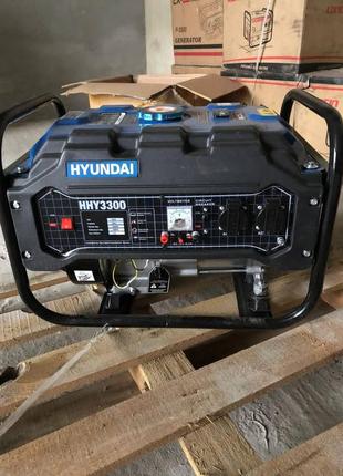 Генератор бензиновий 2,5 квт hyundai hhy 3300, колір синій, генератор на опалення топ