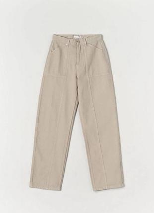 Прямі джинси wide leg висока посадка