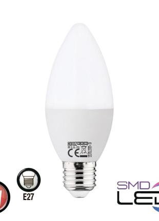 Лампа свічка ultra smd led 6w 6400k e27 для освітлення приміщень економічне джерело світла 480lm vt-33