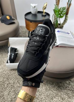 Мужские кроссовки lacoste elite active black white