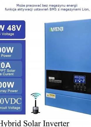 Інвертор гібридний 6,2kw 48v wifi чистий синус