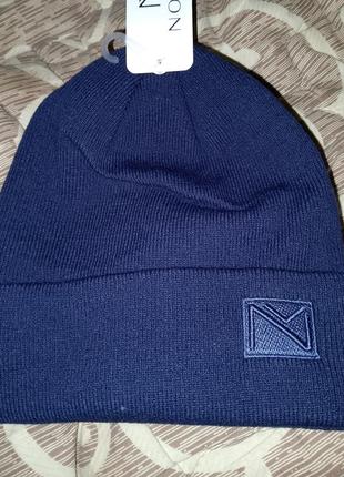 Новая шапочка теплая цвет синий высылаю