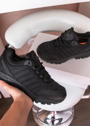 Качественные мужские кроссовки merrell vibram мерели, полностью черные, термо флис вьетнам пойдут на