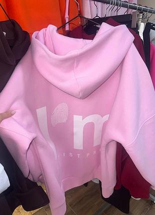 ‼️не кошлатиться‼️теплое объемное худи на флисе оверсайз с капюшоном, женское удлиненное худи на осень зима с флисом, мягкое худи с флисом, 022