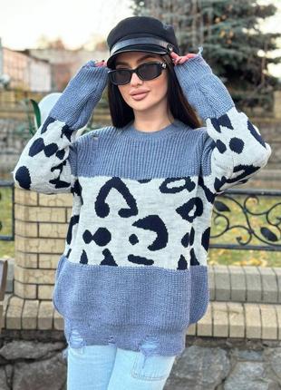 Об'ємний светр, светр туніка10 фото